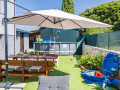 fenced yard swimming pool yakuzzi barbecue deck chairs tables, Apartment Kristijan & Jelena with pool in Vodnjan, Istria, Croatia Vodnjan