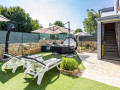 fenced yard swimming pool yakuzzi barbecue deck chairs tables, Apartment Kristijan & Jelena with pool in Vodnjan, Istria, Croatia Vodnjan