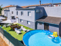 fenced yard swimming pool yakuzzi barbecue deck chairs tables, Apartment Kristijan & Jelena with pool in Vodnjan, Istria, Croatia Vodnjan
