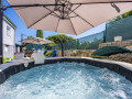 fenced yard swimming pool yakuzzi barbecue deck chairs tables, Apartment Kristijan & Jelena with pool in Vodnjan, Istria, Croatia Vodnjan
