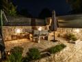 fenced yard swimming pool yakuzzi barbecue deck chairs tables, Apartment Kristijan & Jelena with pool in Vodnjan, Istria, Croatia Vodnjan