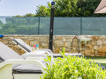 fenced yard swimming pool yakuzzi barbecue deck chairs tables, Apartment Kristijan & Jelena with pool in Vodnjan, Istria, Croatia Vodnjan