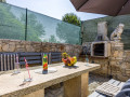 fenced yard swimming pool yakuzzi barbecue deck chairs tables, Apartment Kristijan & Jelena with pool in Vodnjan, Istria, Croatia Vodnjan