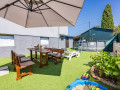 fenced yard swimming pool yakuzzi barbecue deck chairs tables, Apartment Kristijan & Jelena with pool in Vodnjan, Istria, Croatia Vodnjan