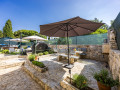 fenced yard swimming pool yakuzzi barbecue deck chairs tables, Apartment Kristijan & Jelena with pool in Vodnjan, Istria, Croatia Vodnjan
